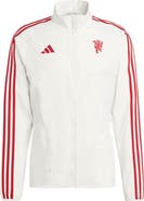 adidas Men's adidas White Manchester United 2023/24 Anthem Full-Zip Jacket