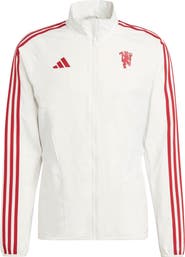 adidas Men's adidas White Manchester United 2023/24 Anthem Full-Zip Jacket