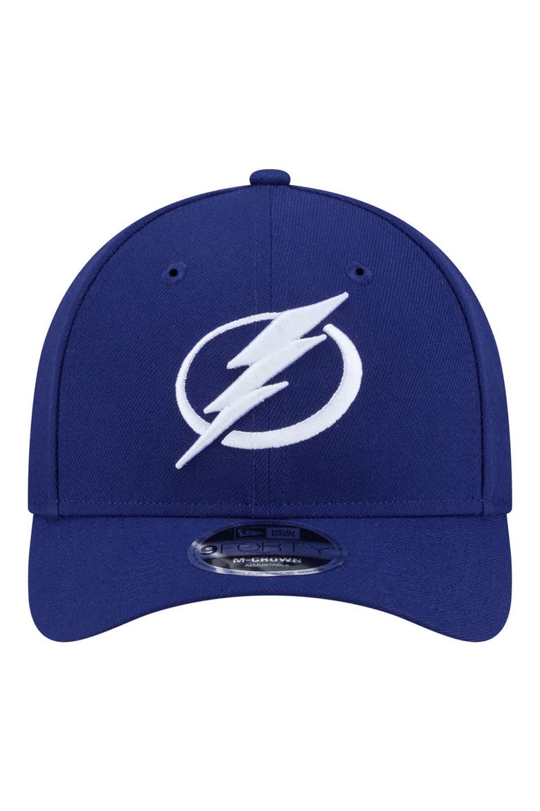 Men's New Era  Blue Tampa Bay Lightning COOLERA 9FORTY M-Crown Adjustable Hat, Alternate, color, Blue