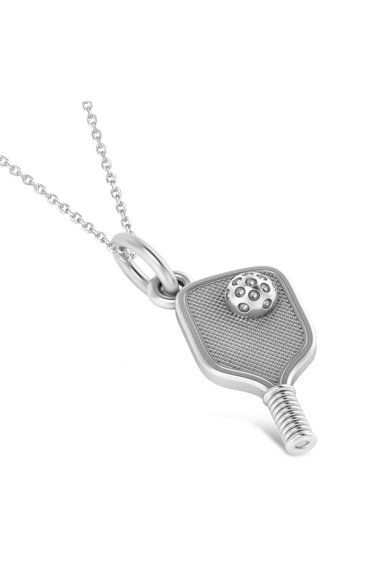 ALLUREZ Pickleball Paddle Pendant Necklace 14K, Alternate, color, White Gold