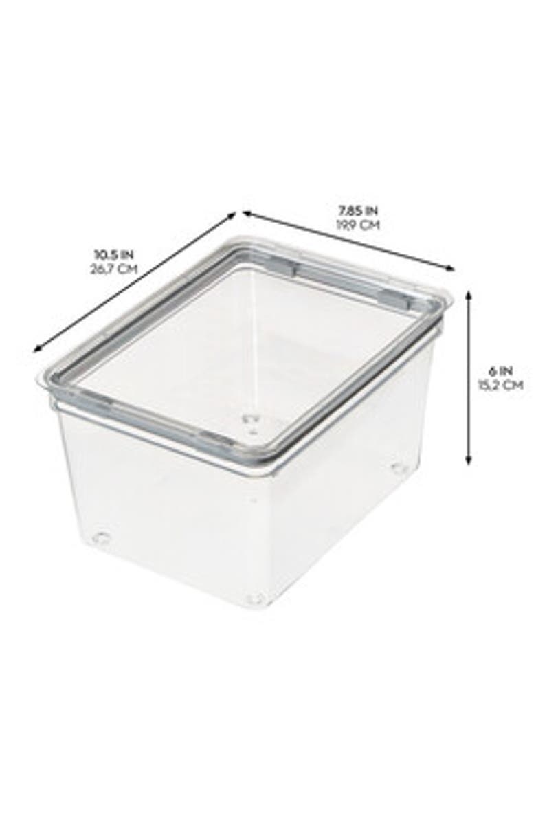 iDesign Large Food Storage Bin with Airtight Lid - Set of 4 - Clear, Alternate, color,