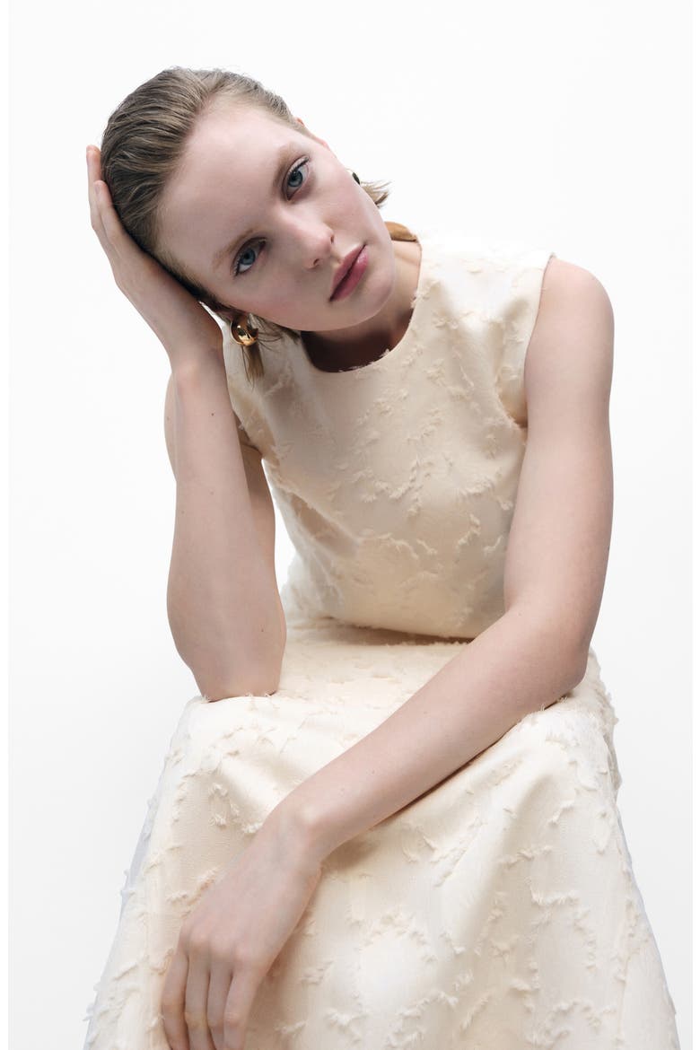 Texture Sleeveless Crop Top, Alternate, color, OFF WHITE