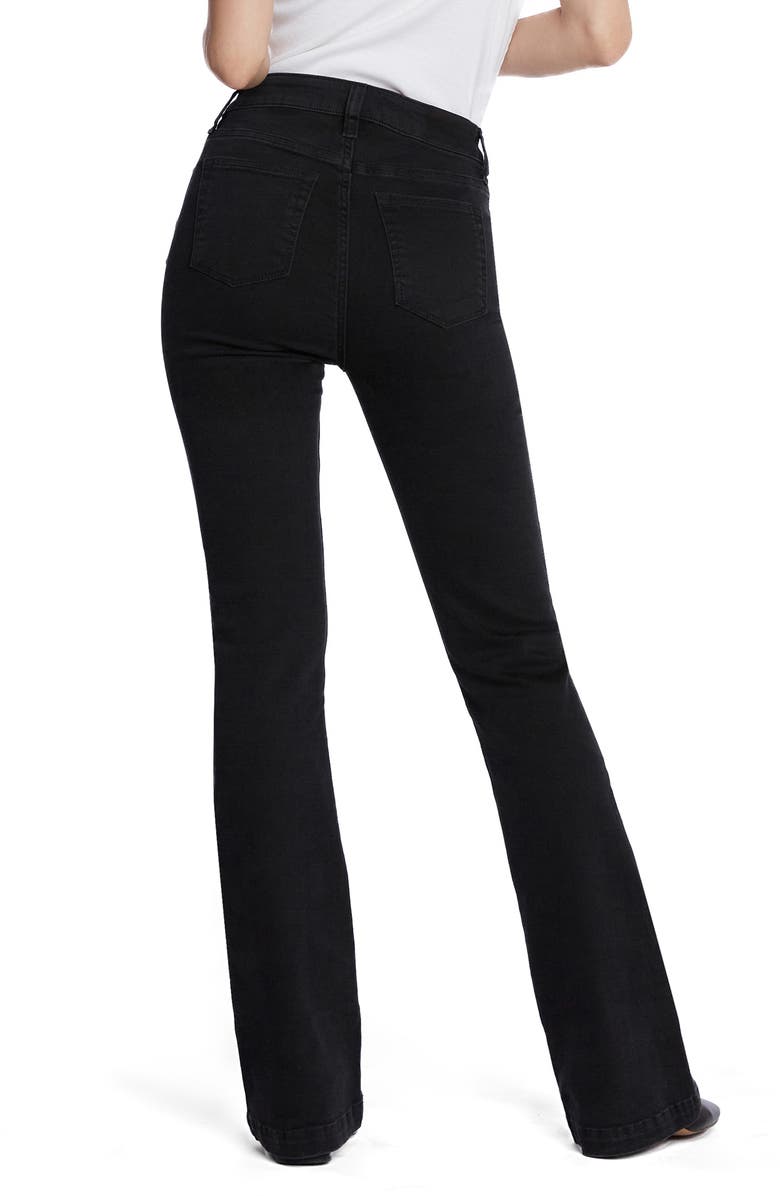 HINT OF BLU Rosa Flare Jeans, Alternate, color, Black