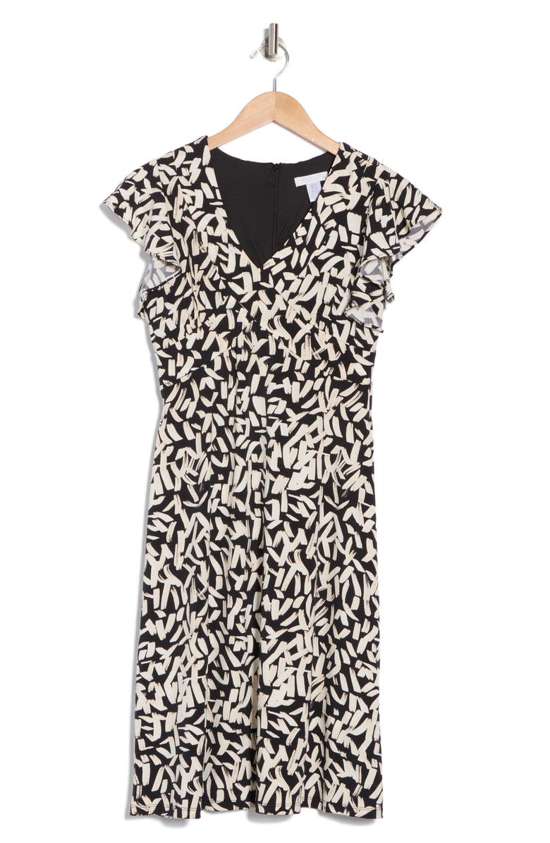 Flutter Sleeve Empire Waist Dress