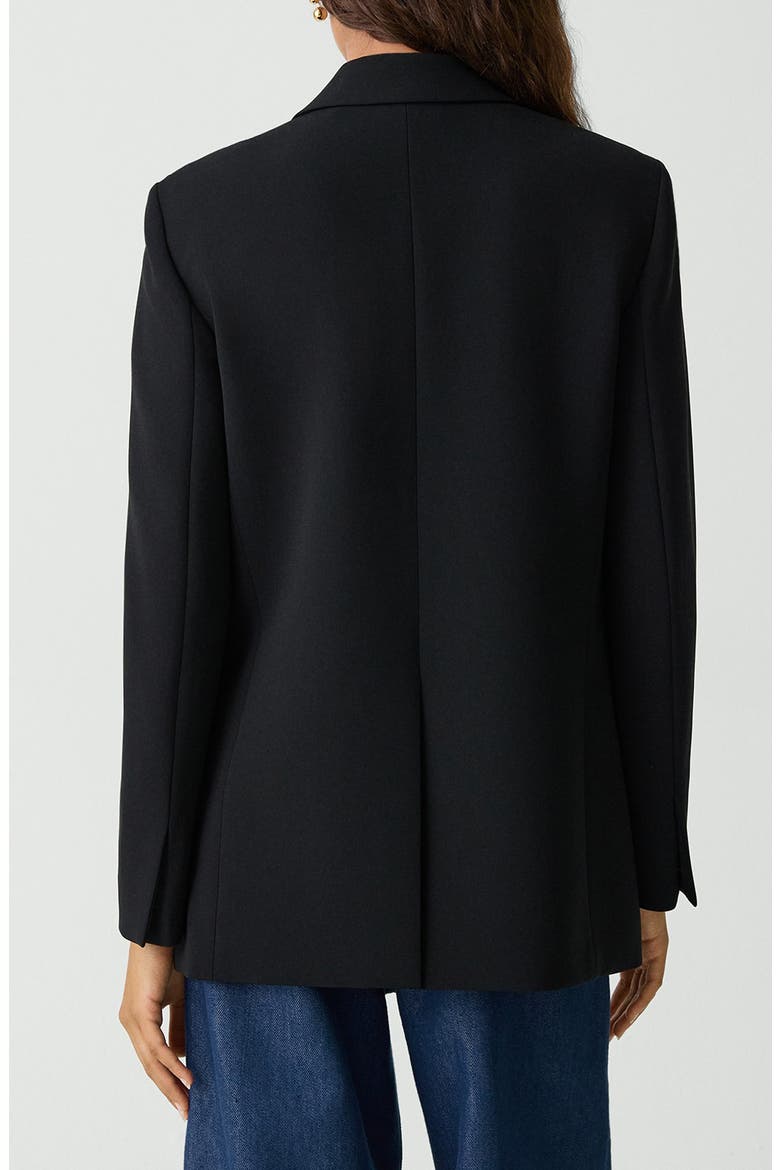 Relaxed Double Breasted Blazer, Alternate, color, BLACK