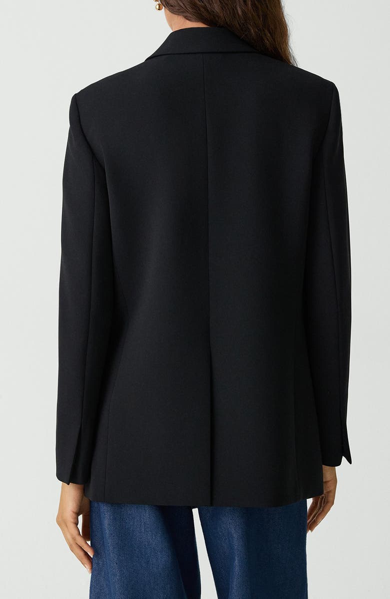 Theory Relaxed Double Breasted Blazer, Alternate, color, Black