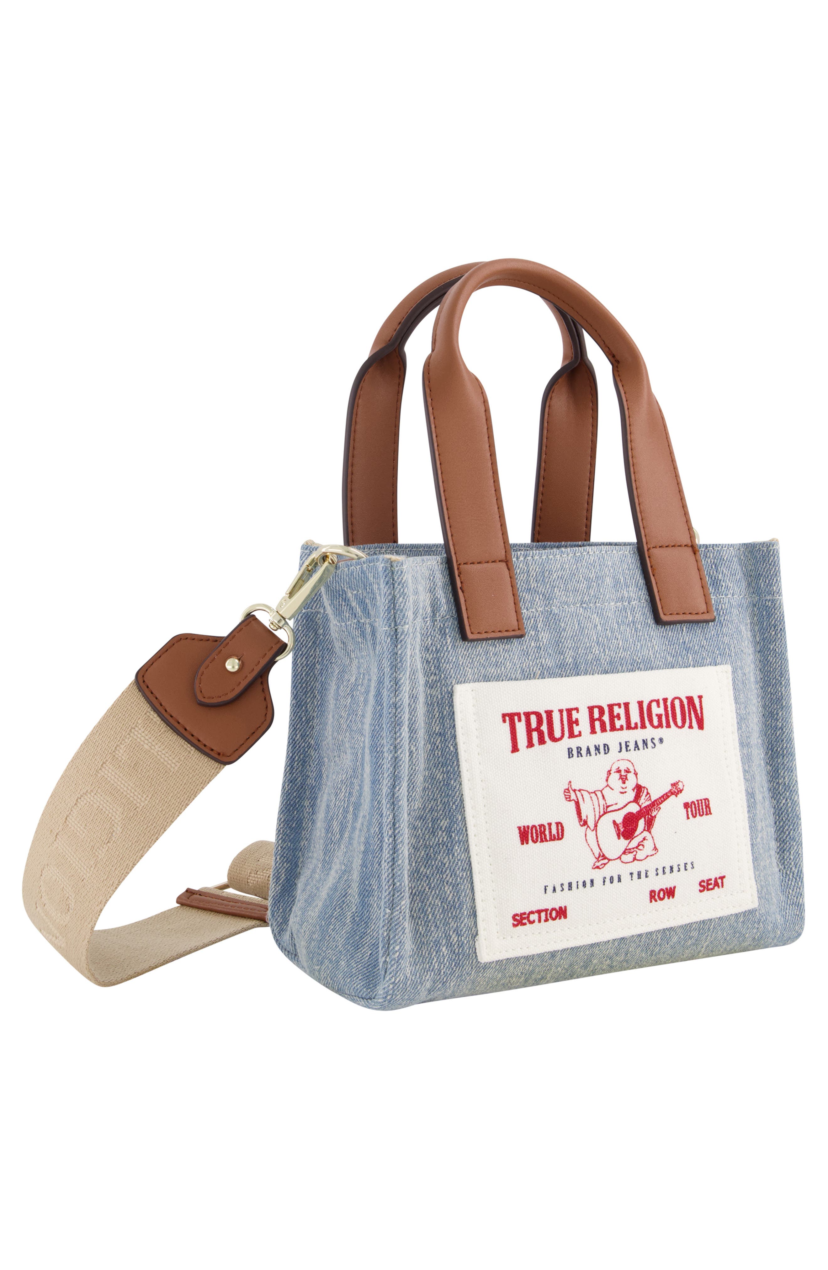 True Religion Canvas Mini Tote Bag, Alternate, color, Denim