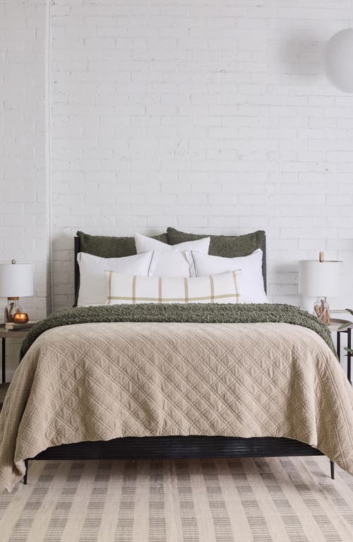 Pom Pom At Home Murphy Oversize Bouclé Throw Blanket In Green