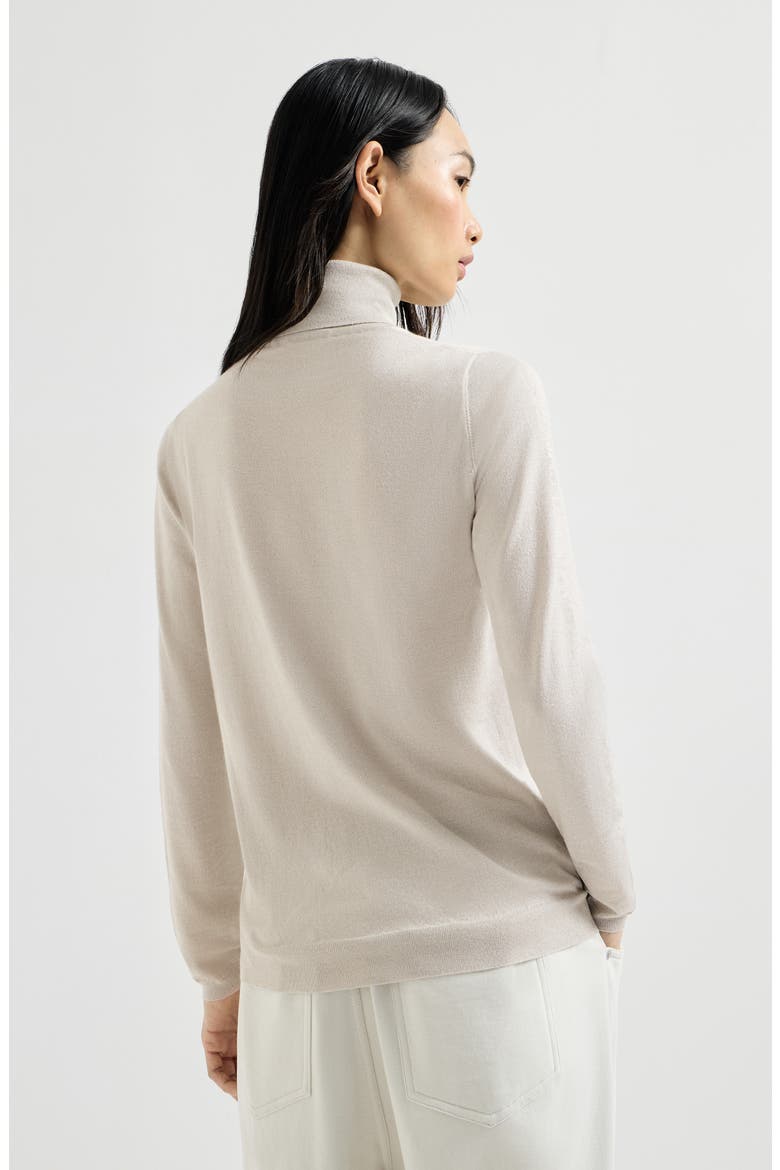 Cashmere and silk Sparkling sweater, Alternate, color, Pearl Grey