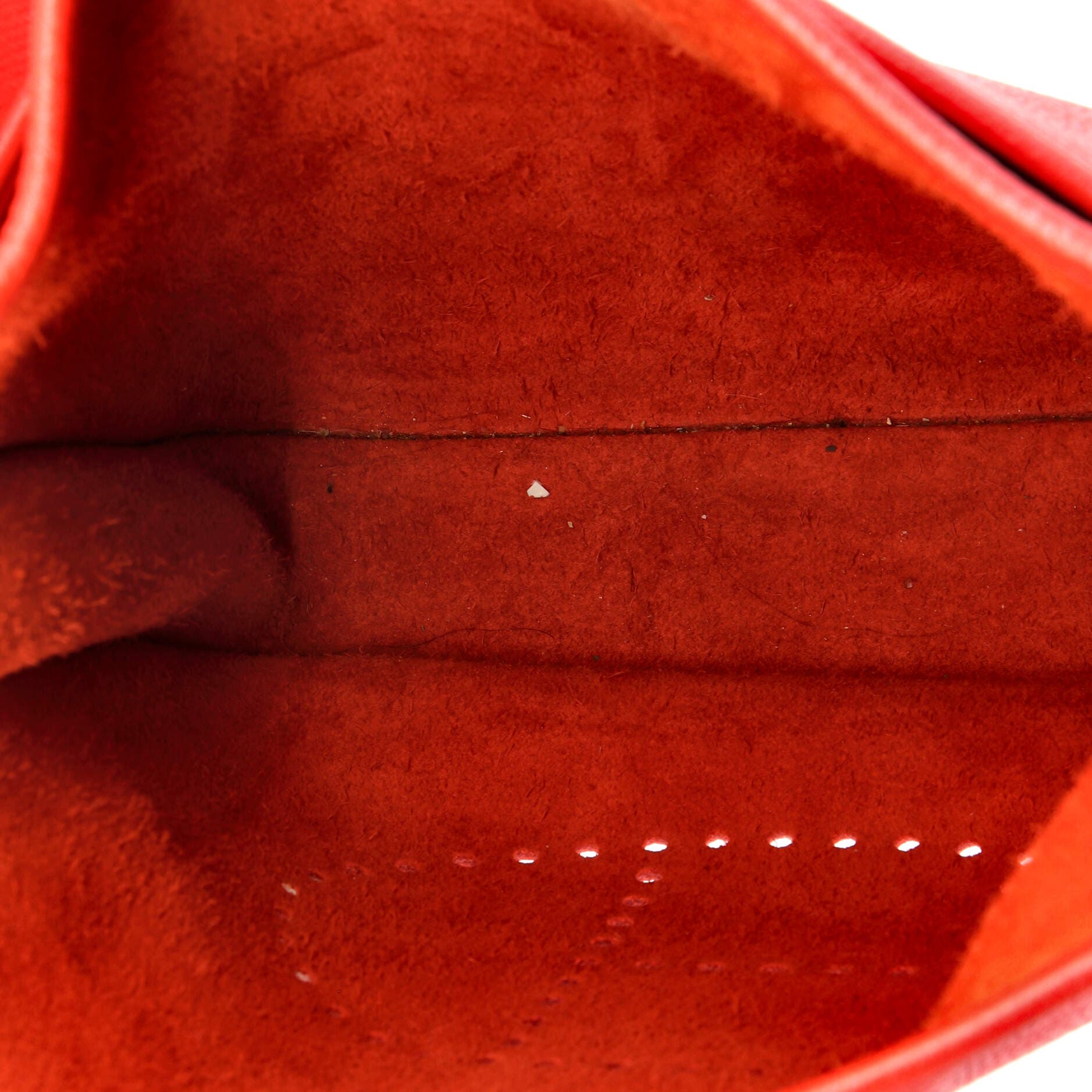 Pre-Owned Hermes Evelyne Bag Gen III Clemence PM, Alternate, color, Rouge De Coeur