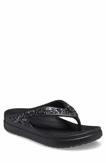 CROCS Sloane Glitter Platform Flip-Flop Sandal