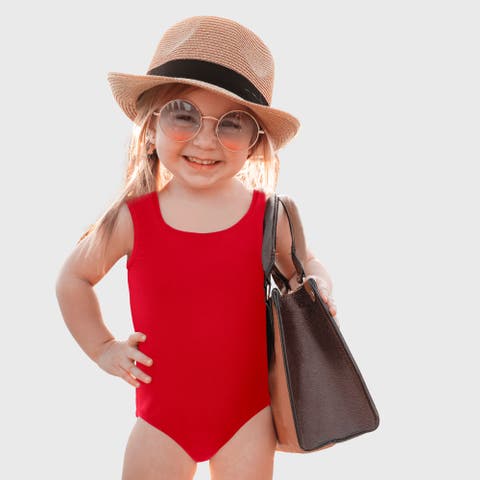 Girls UPF 50+ Nylon/Spandex Blend One-Piece Swimsuit (Toddler/Kids)