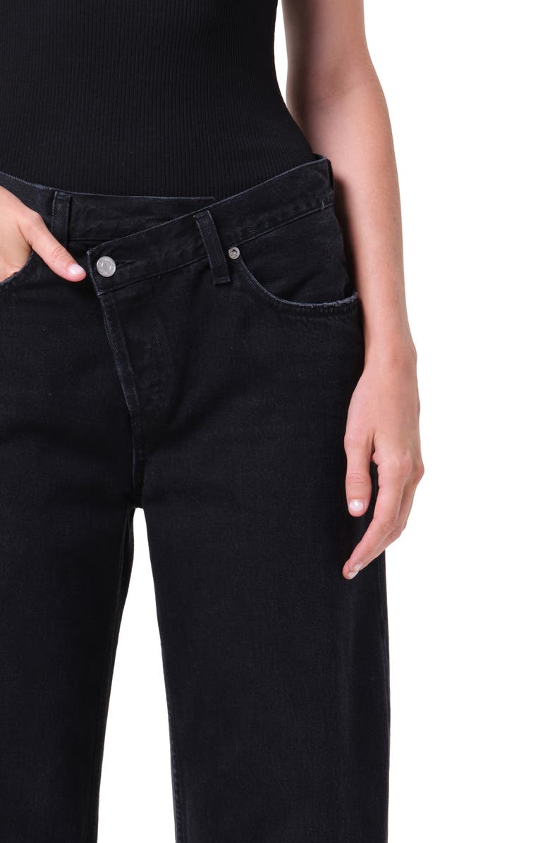 AGOLDE Arc Criss Cross Relaxed Jeans, Alternate, color, Phase Dark Black