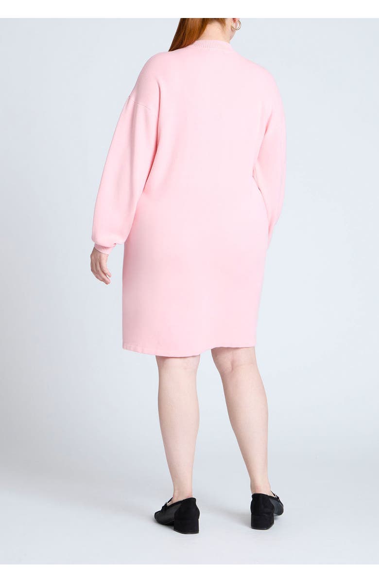 ELOQUII Heart Intarsia Mini Dress, Alternate, color, Pink