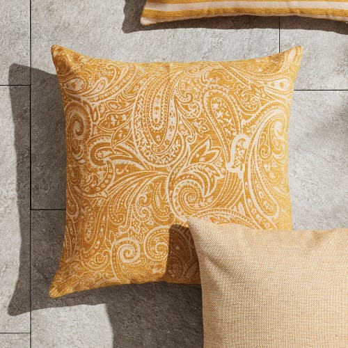 Napa Home & Garden Yara Square Indoor-outdoor Pillow 24" In Gold
