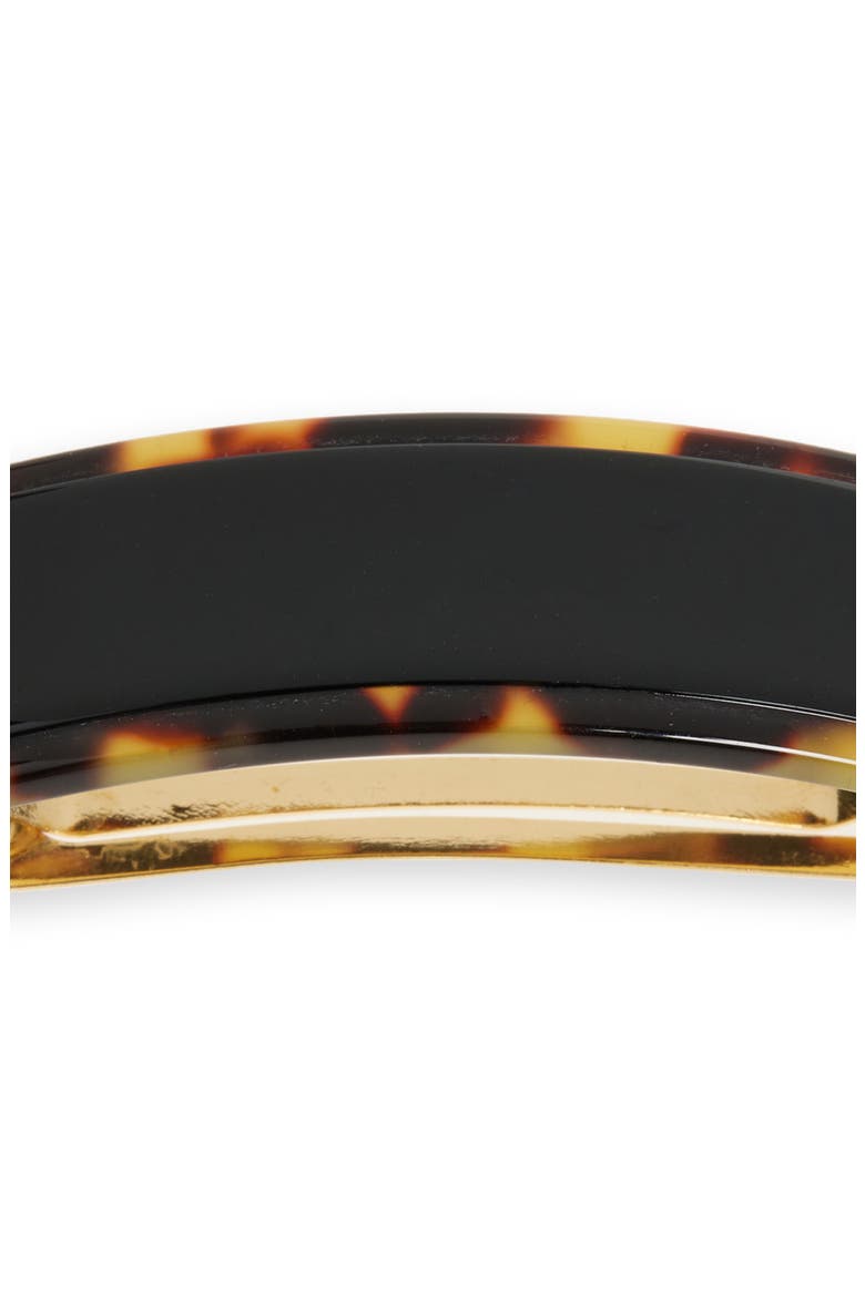 Tortoiseshell Pattern Barrette, Alternate, color, BLACK/ TORTOISE