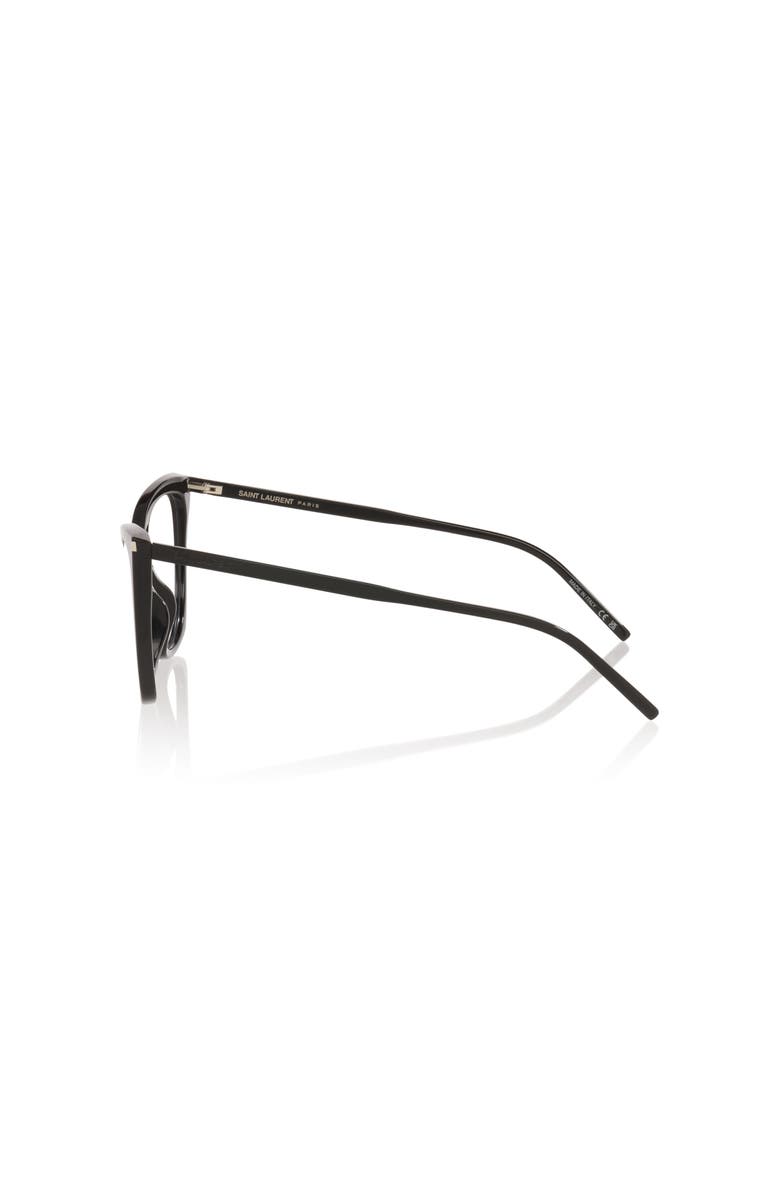 Saint Laurent 55mm Cat Eye optical glasses, Alternate, color, Black