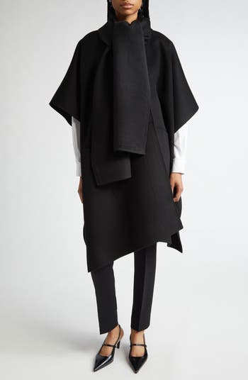 【関税込み】TOTEME ブラック Double Scarf コート TOTEME Double Face Wool Scarf Coat | Nordstrom