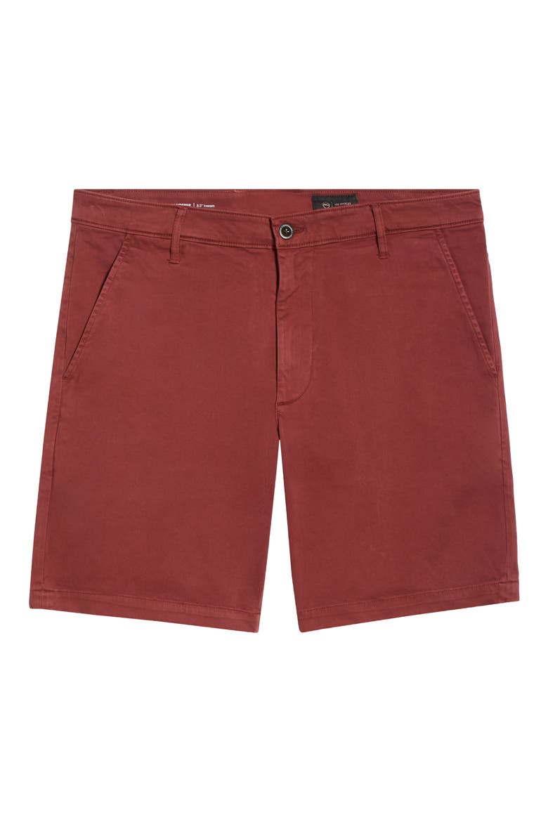 Wanderer 8.5-Inch Stretch Cotton Chino Shorts, Main, color, SULFUR ADOBE CLAY