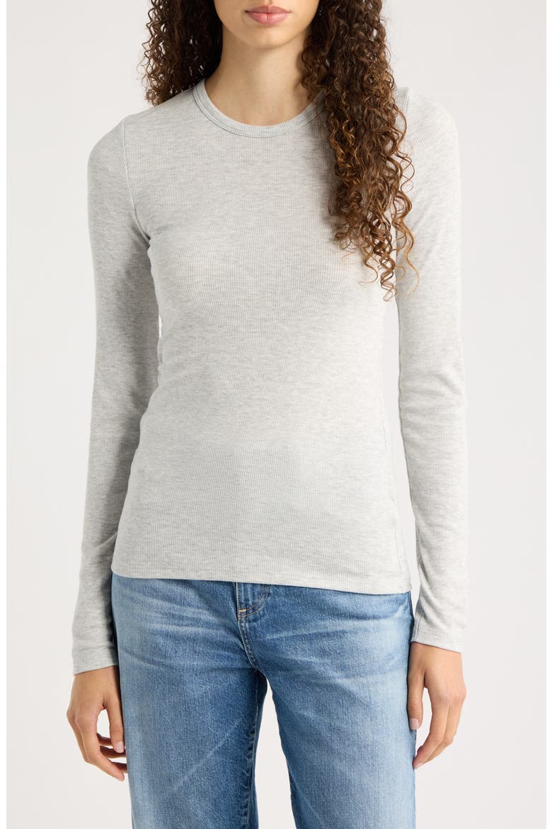 Featherweight Freestyle Layering Long Sleeve Tee, Main, color, LIGHT GREY HEATHER