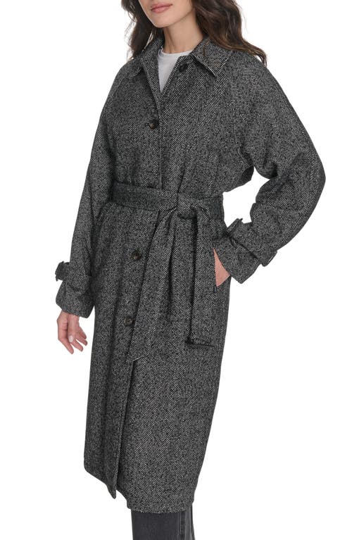 Levi's Belted Longline Coat In Gray