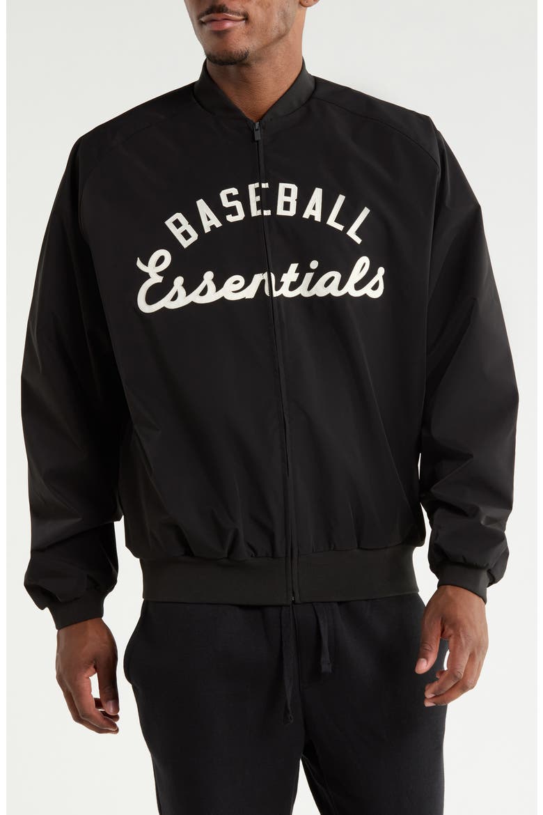 MLB Full Zip Bomber Jacket, Alternate, color, BLACK
