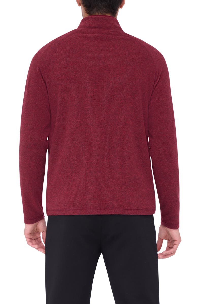 Bugatchi Quarter Zip Pullover, Alternate, color, Cabernet