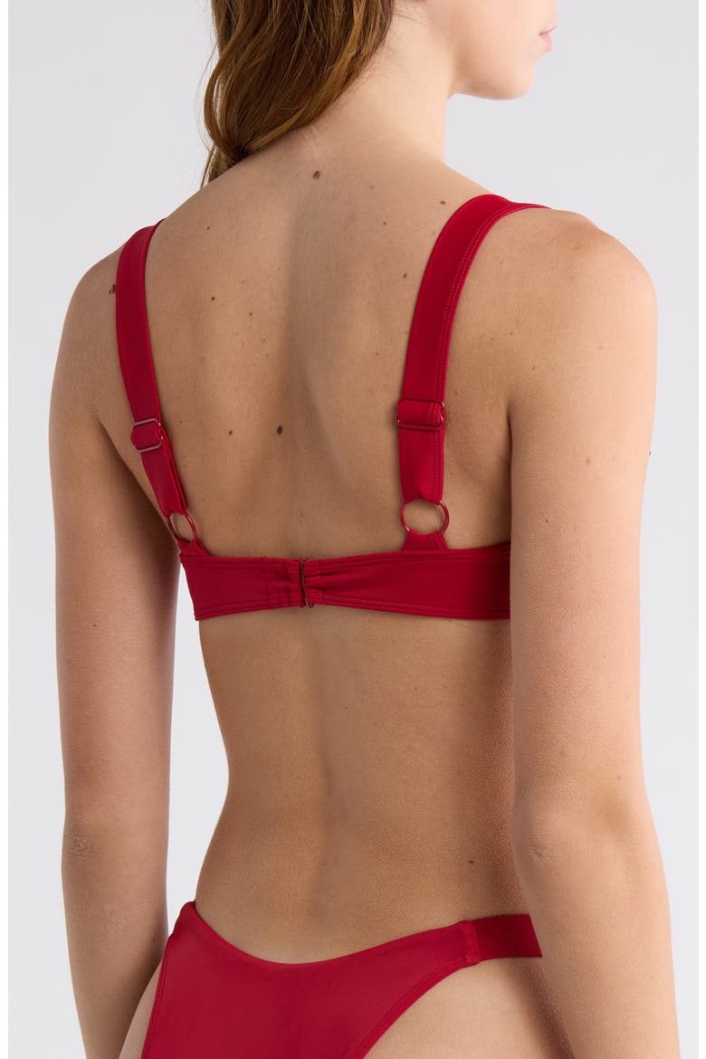 Elise Ruffle Bikini Top, Alternate, color, JESTER RED