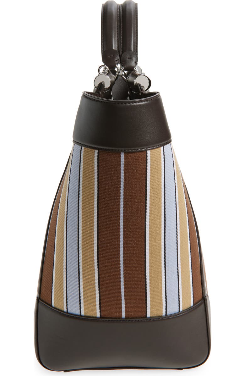 Dolce&Gabbana Sicily Stripe Jacquard Shoulder Bag, Alternate, color, Multicolor Marrone