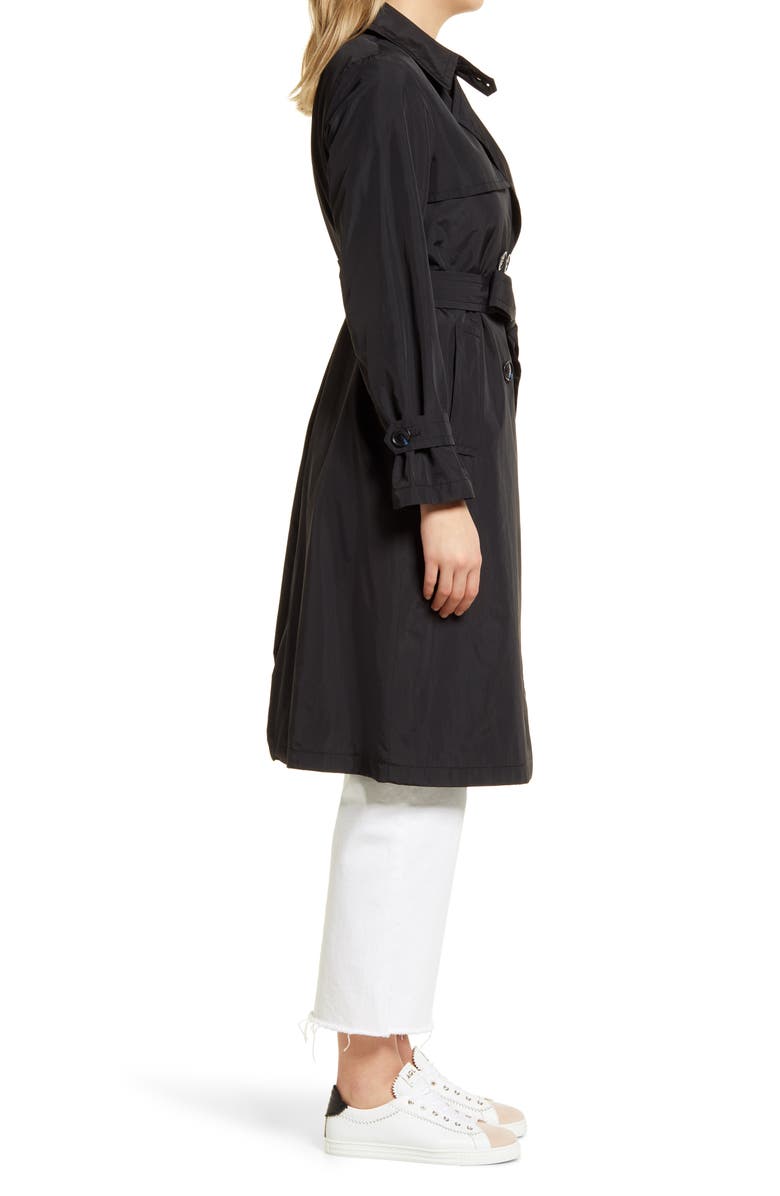 Sam Edelman Double Breasted Nylon Trench Coat, Alternate, color,