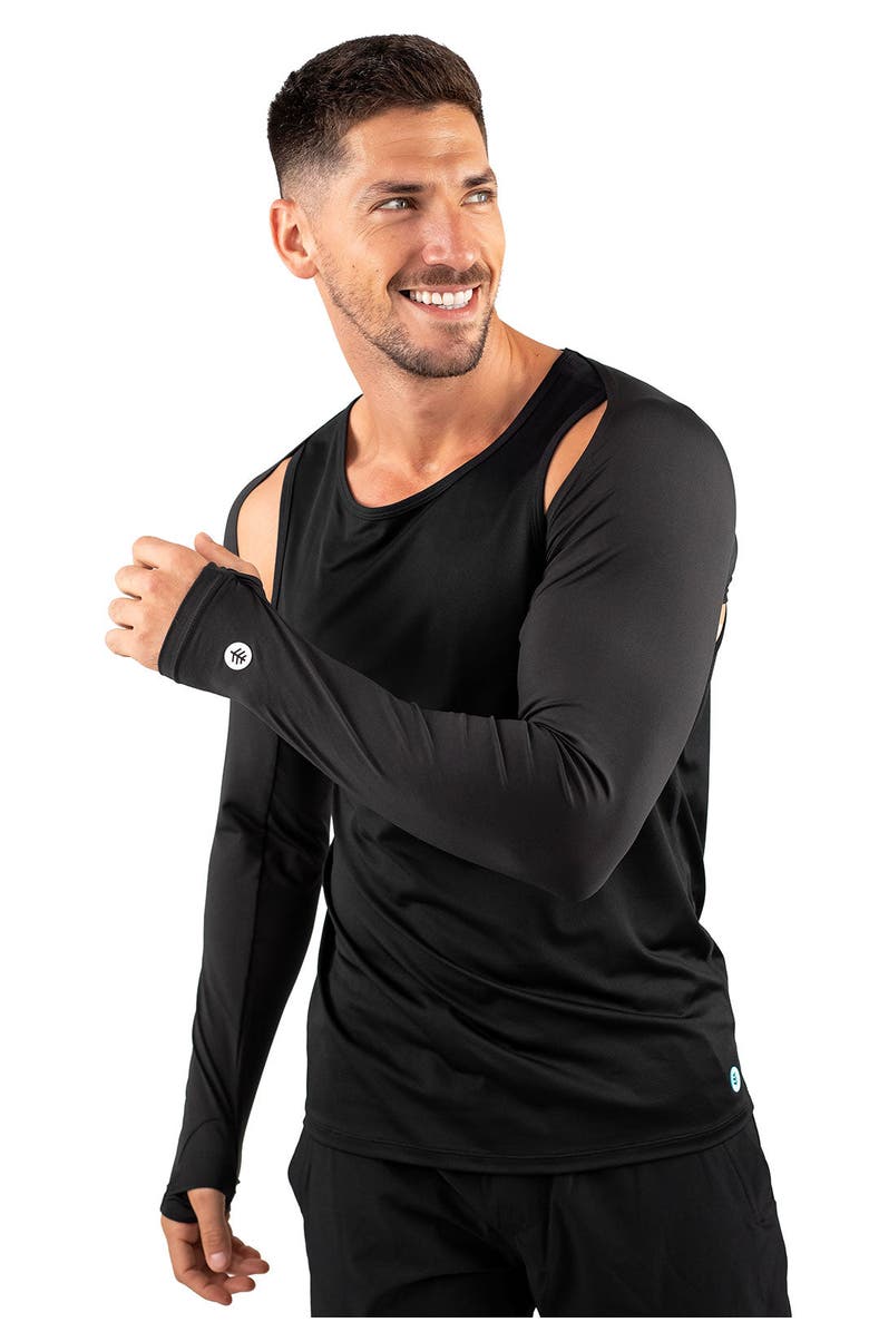 Coolibar Men's UV Shoulder Sleeves - UPF 50+ Sun Protection - Larix, Alternate, color, Black