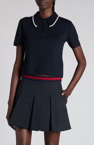 Moncler Knit Collar Cotton Polo