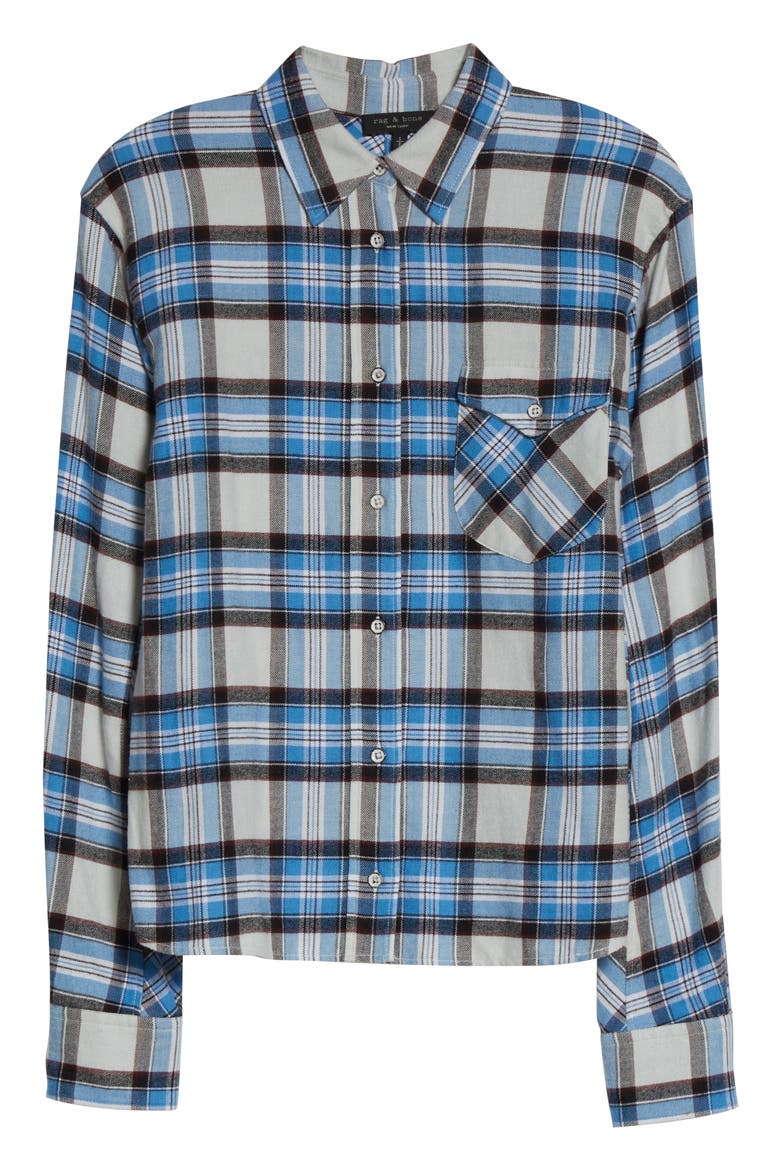 Jonah Plaid Button-Up Shirt, Alternate, color, GREY PLAID