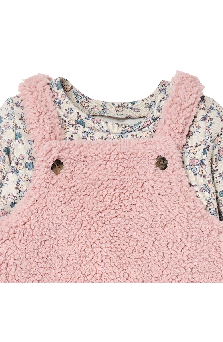 Modern Moments<sup>™</sup> by Gerber Plush Overall and Long Sleeve Top Set, Alternate, color, Pale Mauve