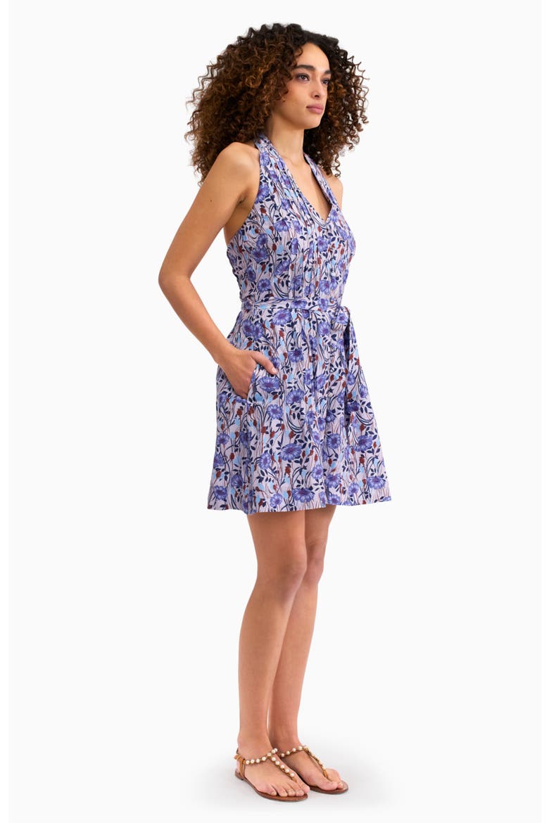 Daphne Halter Dress, Alternate, color, Iris Multi