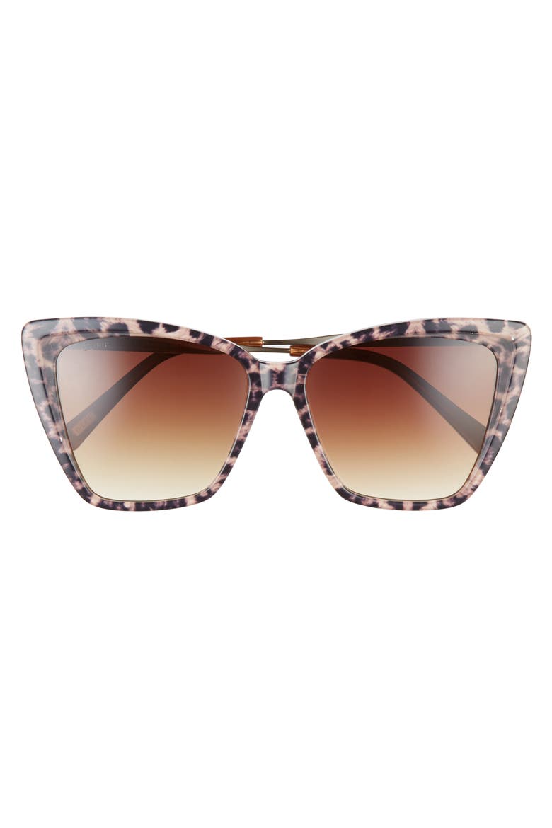 Becky II 55mm Cat Eye Sunglasses, Alternate, color, LEOPARD TORTOISE/ BROWN