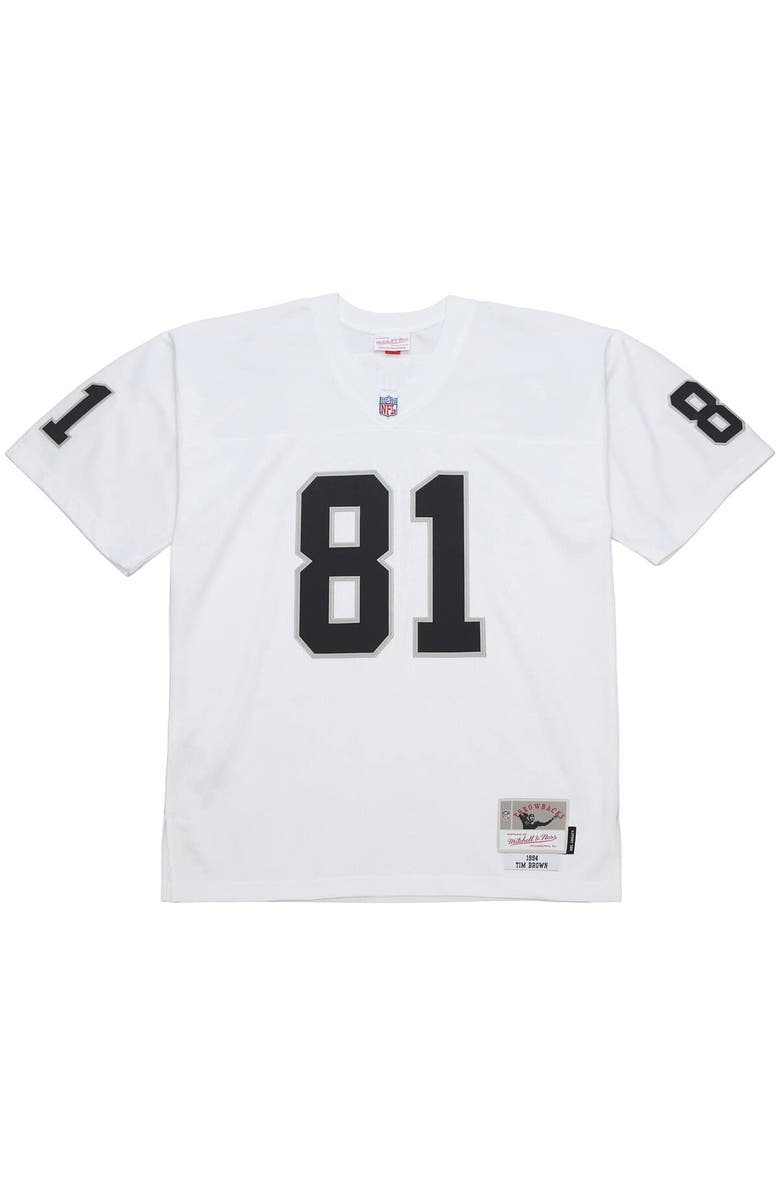 Mitchell & Ness Men's Mitchell & Ness Tim Brown White Los Angeles Raiders 1994 Legacy Replica Jersey, Alternate, color, White