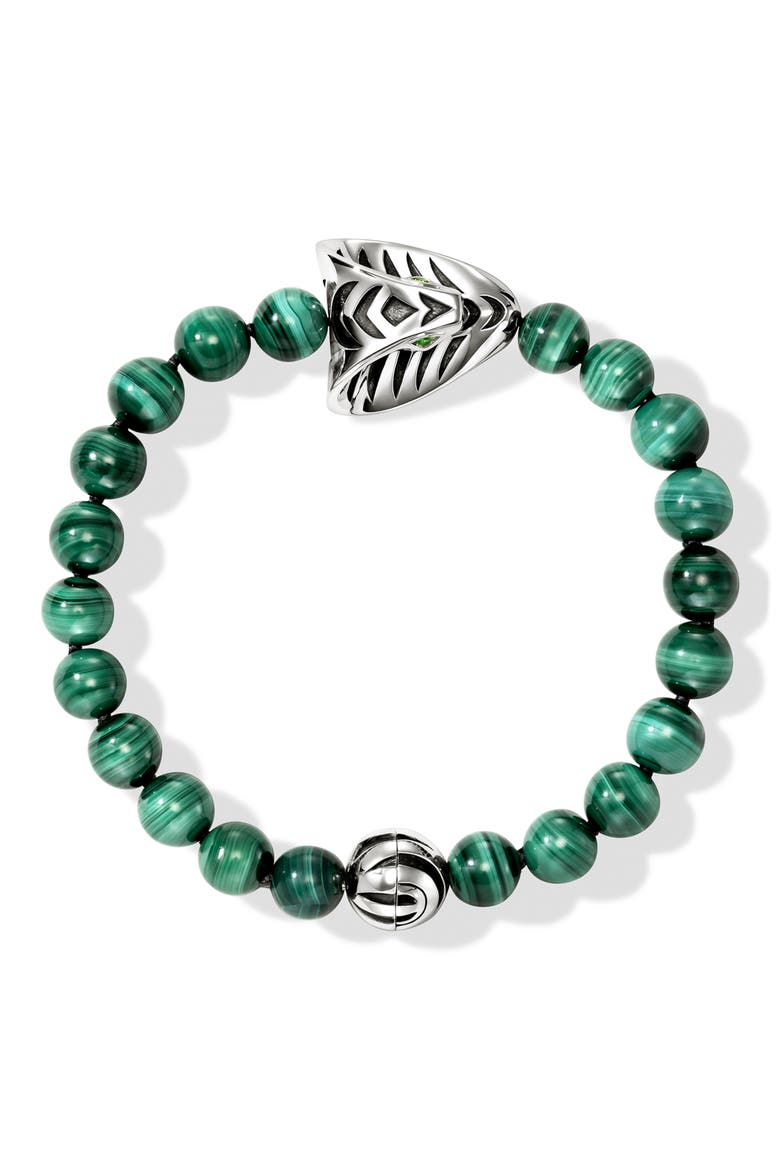 Legends Cobra Beaded Bracelet, Alternate, color, SILVER