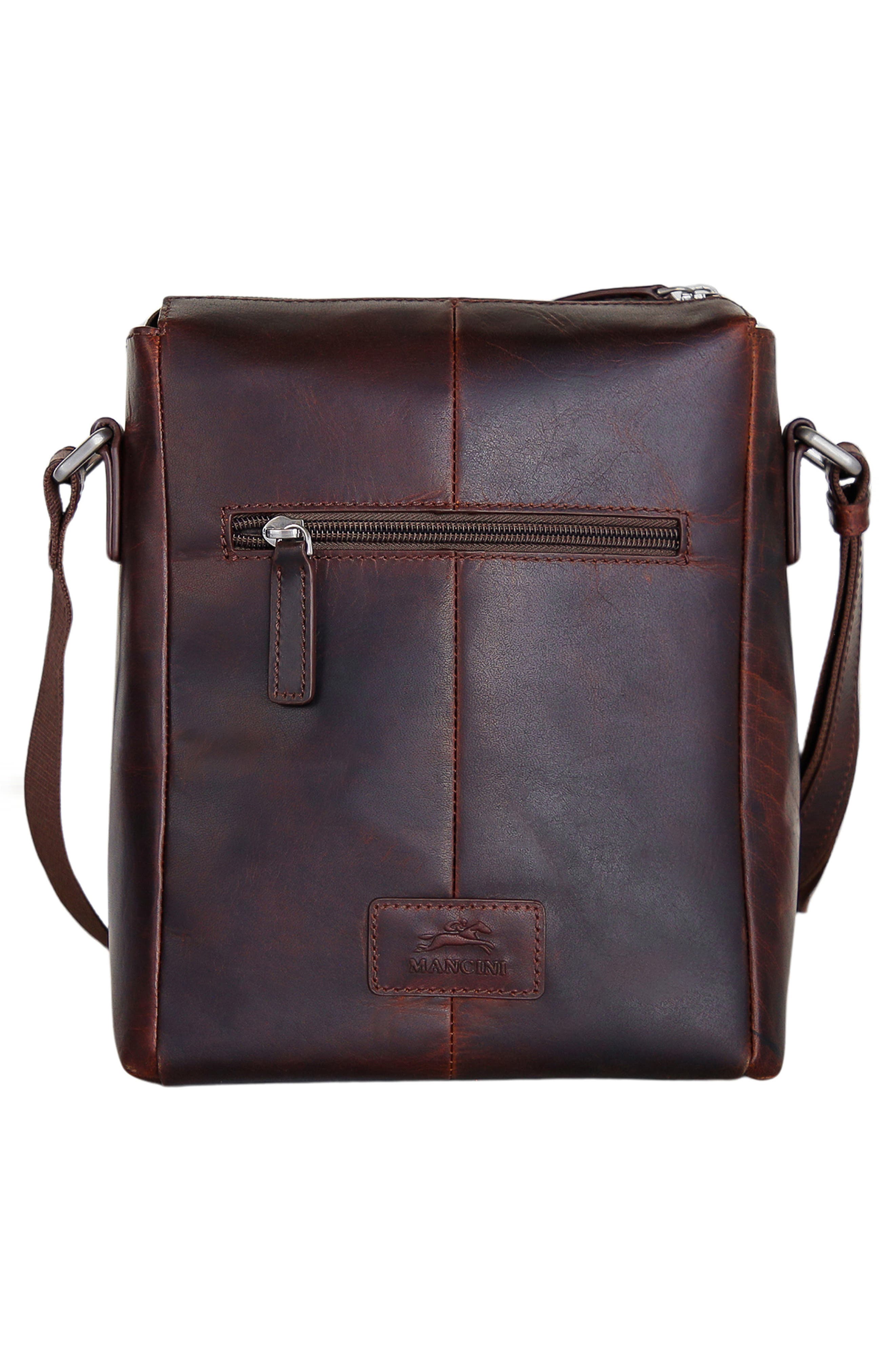 Mancini Buffalo Leather Everyday Crossbody Bag, Alternate, color, 