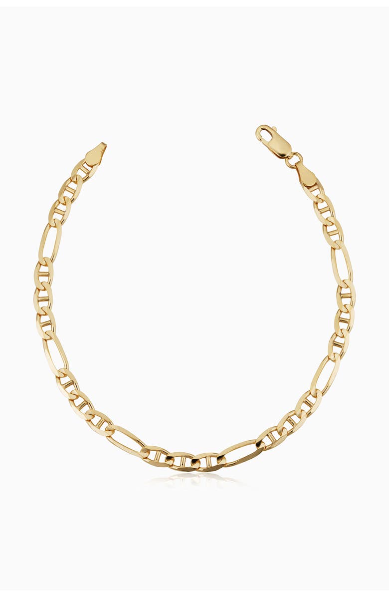 Oradina 14K Yellow Gold Figarucci Bracelet, Main, color, Yellow Gold