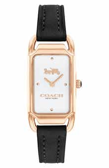 COACH Cadie Leather Strap Watch, 17.5mm x 28.5mm