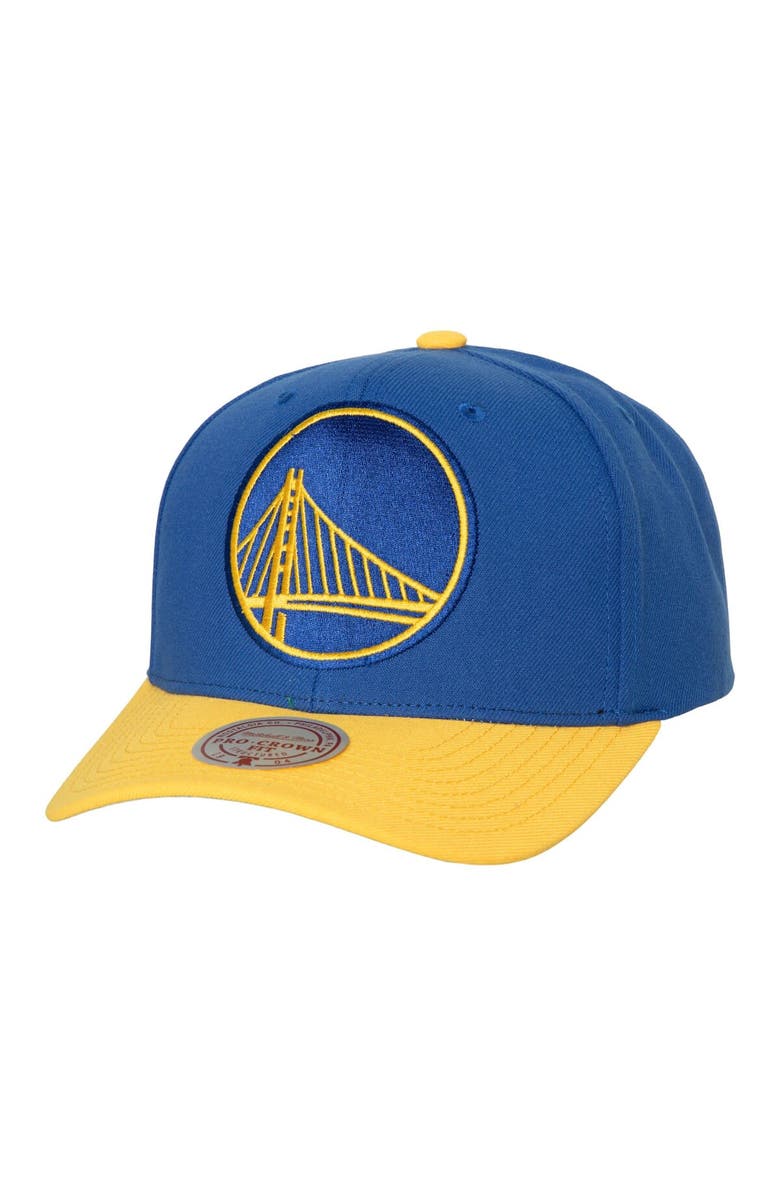Mitchell & Ness Men's Mitchell & Ness Royal/Gold Golden State Warriors Soul XL Logo Pro Crown Snapback Hat, Main, color, Royal