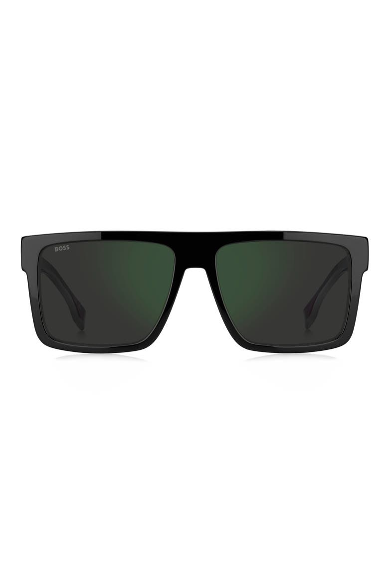 58mm Sunglasses, Main, color, BLACK/ GYHC GNSP AR