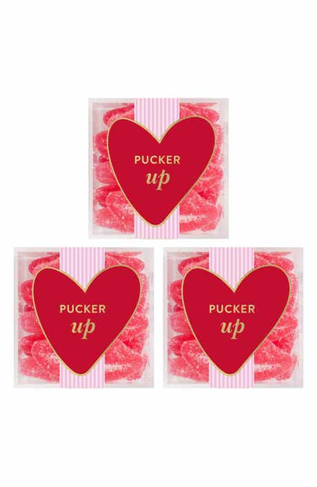sugarfina Pucker Up Set of 3 Sugar Lips Candy Cubes