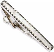 Link Up Dotted Frame Mother of Pearl Strip Short Tie Bar