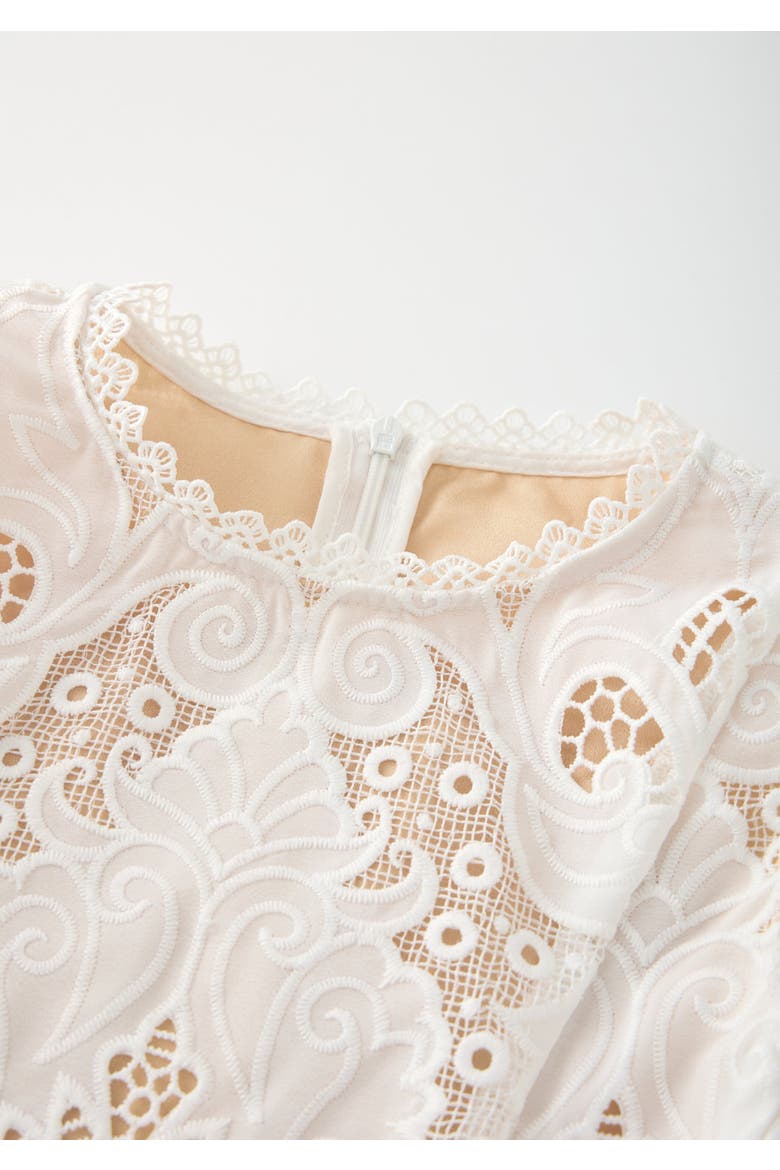 Celia Lace Mini Dress, Alternate, color, Ivory