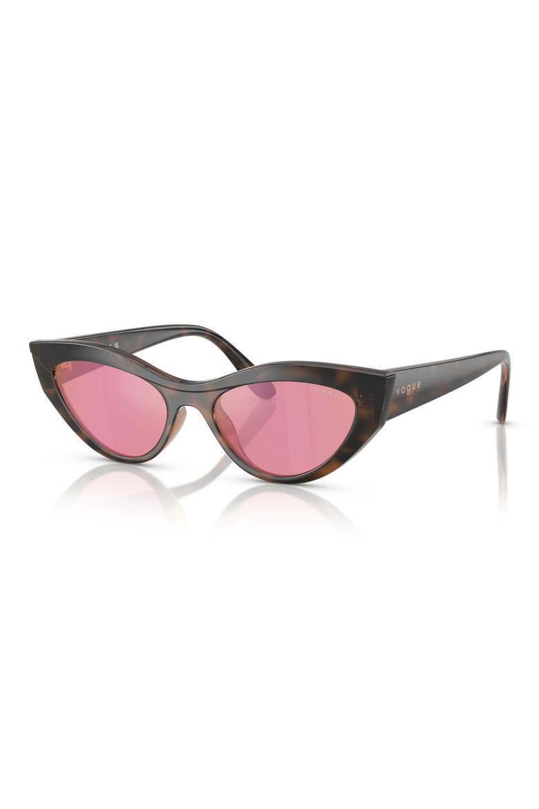 52mm Polarized Cat Eye Sunglasses, Alternate, color, HAVANA