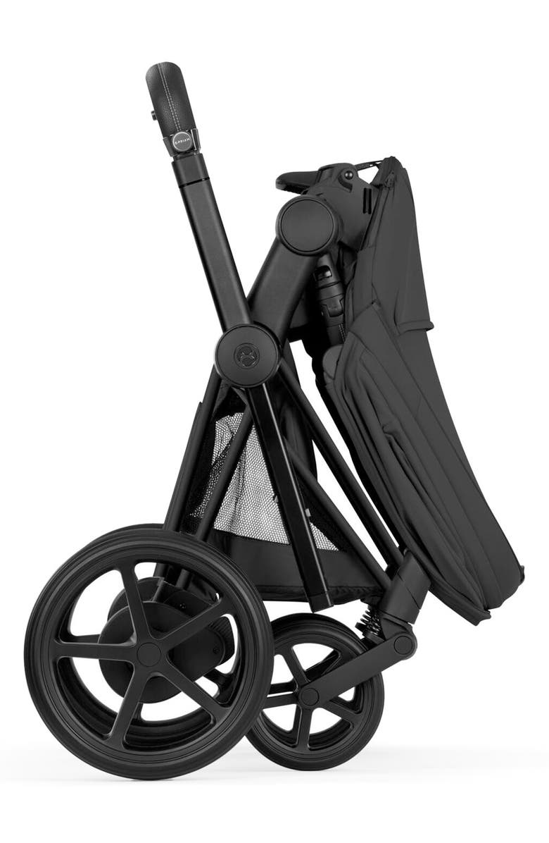 CYBEX e-Priam Electronic Smart Stroller – Platinum Collection, Alternate, color, Matte Black/ Sepia Black