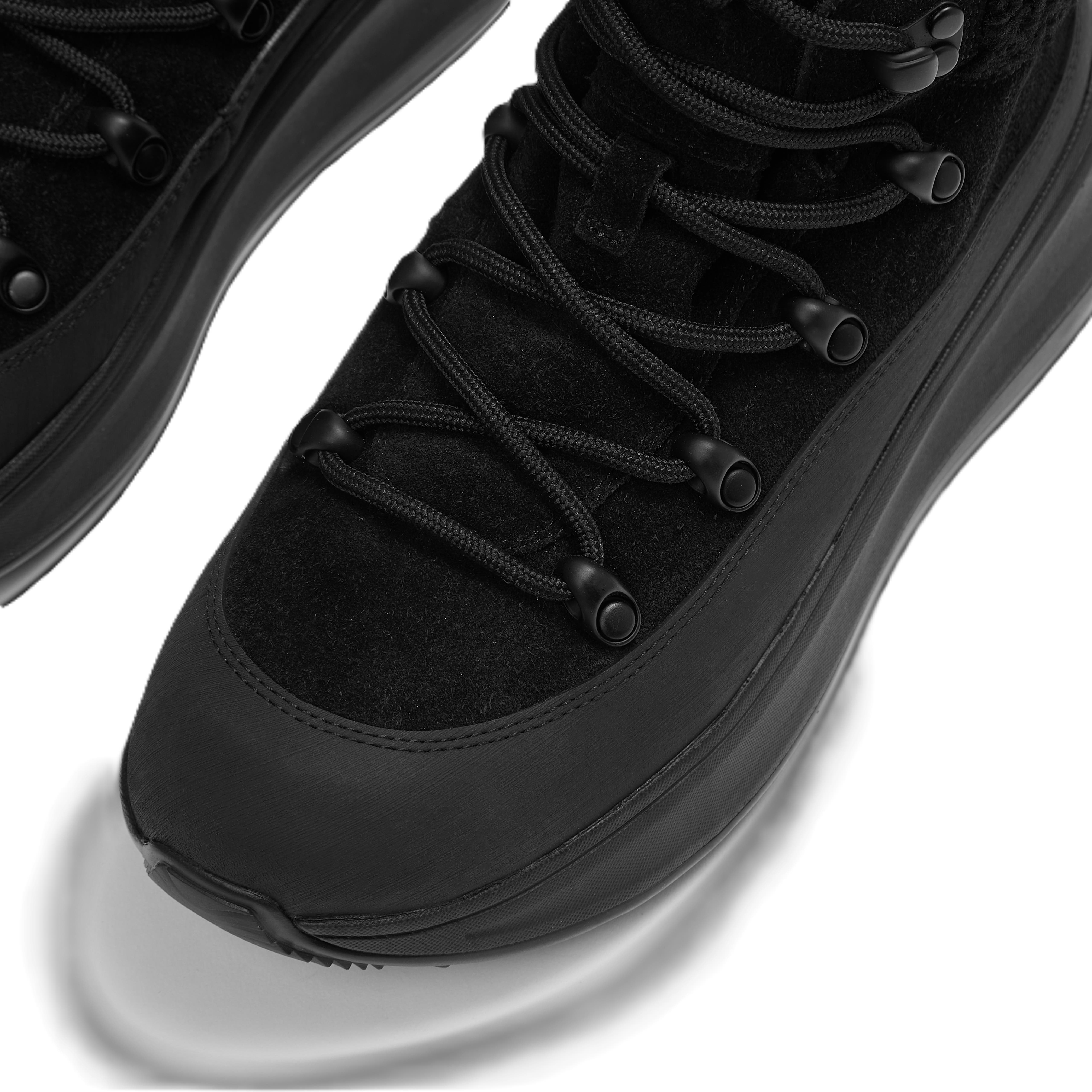 FitFlop F Mode Teddy Collar Booties, Alternate, color, All Black