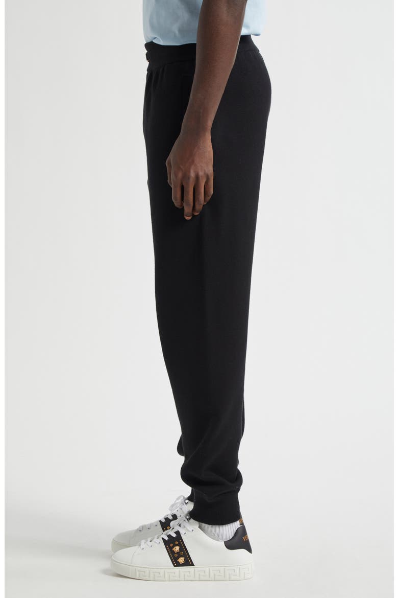 Medusa Biggie Cotton & Cashmere Joggers, Alternate, color, BLACK